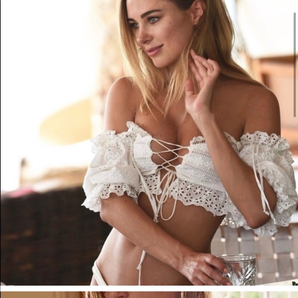 For Love And Lemons Annabelle Crop Top Sz XS EUC